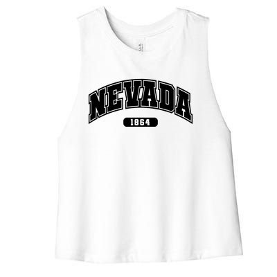 Nevada Collegiate Style 1864 Women's Racerback Cropped Tank