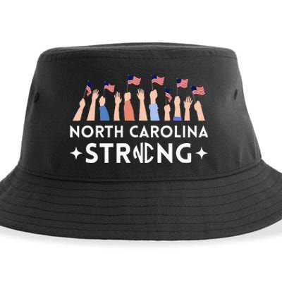 North Carolina Strong Support Nc Flag Sustainable Bucket Hat