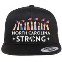 North Carolina Strong Support Nc Flag Flat Bill Trucker Hat