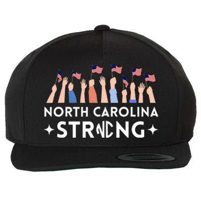 North Carolina Strong Support Nc Flag Wool Snapback Cap