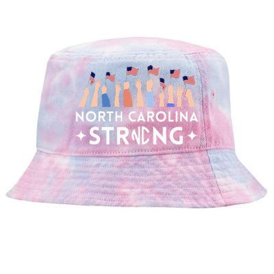 North Carolina Strong Support Nc Flag Tie-Dyed Bucket Hat