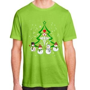 Nurse Christmas Snow Ugly Nurse Christmas Tree Gift Adult ChromaSoft Performance T-Shirt