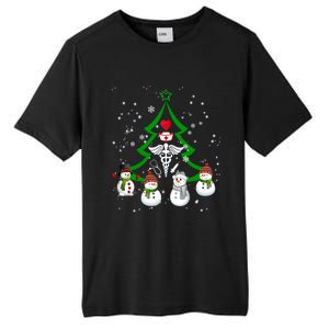 Nurse Christmas Snow Ugly Nurse Christmas Tree Gift Tall Fusion ChromaSoft Performance T-Shirt