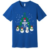 Nurse Christmas Snow Ugly Nurse Christmas Tree Gift Premium T-Shirt