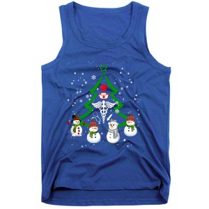 Nurse Christmas Snow Ugly Nurse Christmas Tree Gift Tank Top