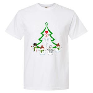 Nurse Christmas Snow Ugly Nurse Christmas Tree Gift Garment-Dyed Heavyweight T-Shirt