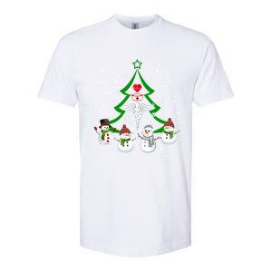 Nurse Christmas Snow Ugly Nurse Christmas Tree Gift Softstyle CVC T-Shirt