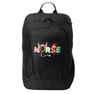 Nurse Christmas Stethoscope Nurses Xmas Scrub Top Women City Backpack