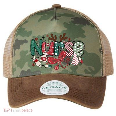 Nurse Christmas Stethoscope Scrub Coquette Bow Nursing Gift Legacy Tie Dye Trucker Hat