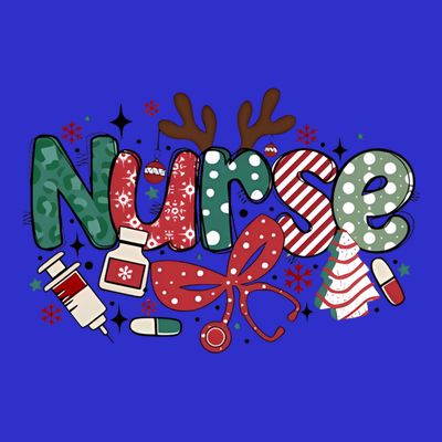 Nurse Christmas Stethoscope Scrub Coquette Bow Nursing Gift T-Shirt