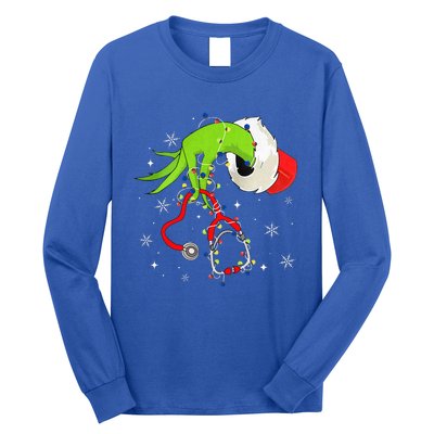 Nurse Christmas Stethoscope Nurses Xmas Pajamas Long Sleeve Shirt