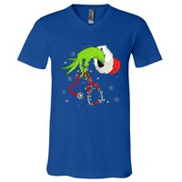 Nurse Christmas Stethoscope Nurses Xmas Pajamas V-Neck T-Shirt