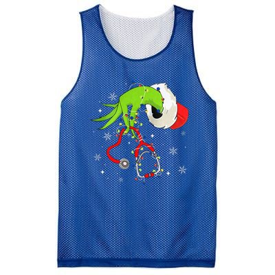 Nurse Christmas Stethoscope Nurses Xmas Pajamas Mesh Reversible Basketball Jersey Tank