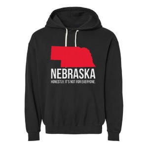 Native Cornhusker State Funny I Love Nebraska Garment-Dyed Fleece Hoodie