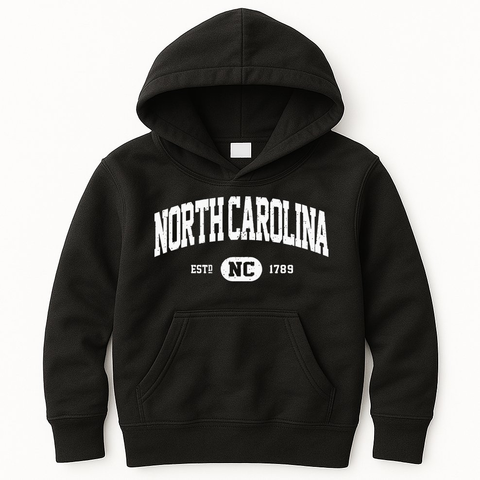 North Carolina Swea Retro Vintage N Carolina Hoodie NC Kids Hoodie