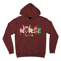 Nurse Christmas Stethoscope Nurses Xmas Scrub Top Hoodie