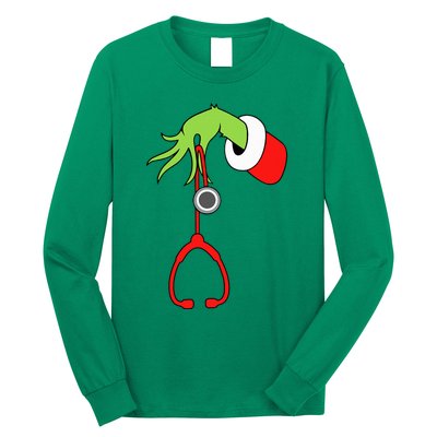 Nurse Christmas Stethoscope Nurses Xmas Pajamas Pjs Long Sleeve Shirt