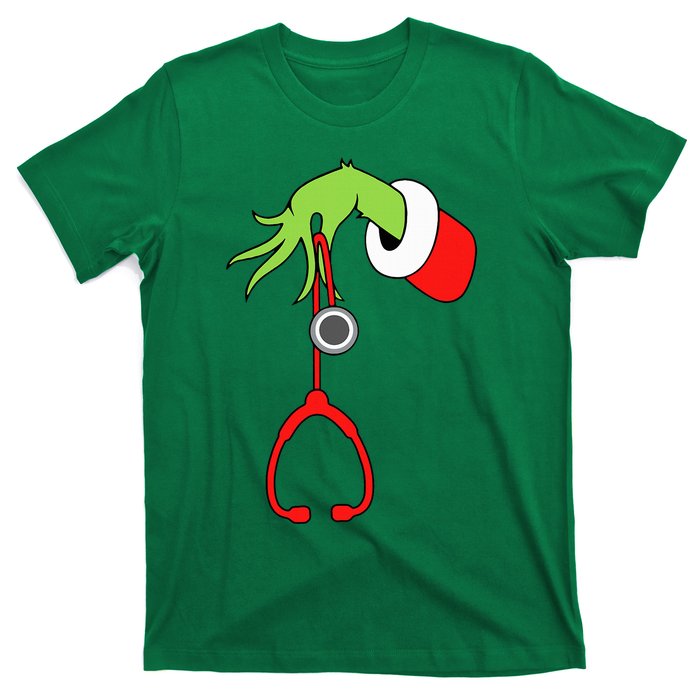 Nurse Christmas Stethoscope Nurses Xmas Pajamas Pjs T-Shirt