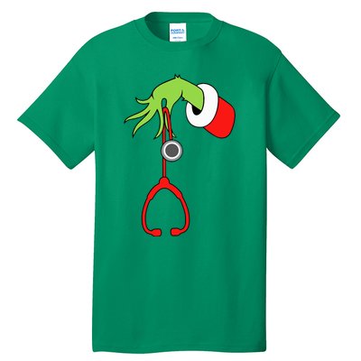 Nurse Christmas Stethoscope Nurses Xmas Pajamas Pjs Tall T-Shirt