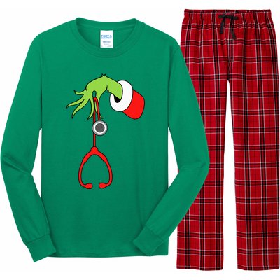 Nurse Christmas Stethoscope Nurses Xmas Pajamas Pjs Long Sleeve Pajama Set