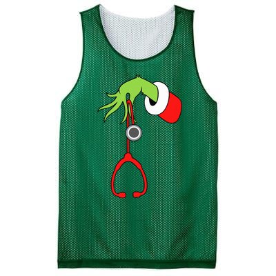 Nurse Christmas Stethoscope Nurses Xmas Pajamas Pjs Mesh Reversible Basketball Jersey Tank