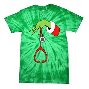 Nurse Christmas Stethoscope Nurses Xmas Pajamas Pjs Tie-Dye T-Shirt