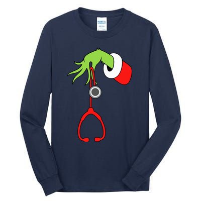 Nurse Christmas Stethoscope Nurses Xmas Pajamas Pjs Tall Long Sleeve T-Shirt