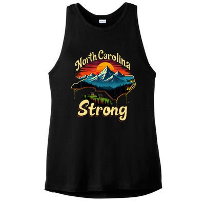 North Carolina Strong Strong Nc State Support Ladies PosiCharge Tri-Blend Wicking Tank