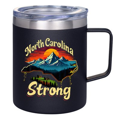 North Carolina Strong Strong Nc State Support 12oz Stainless Steel Coffee Mug