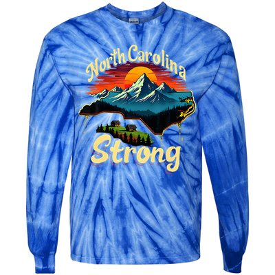 North Carolina Strong Strong Nc State Support Tie-Dye Long Sleeve Shirt