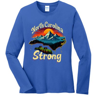 North Carolina Strong Strong Nc State Support Ladies Long Sleeve Shirt