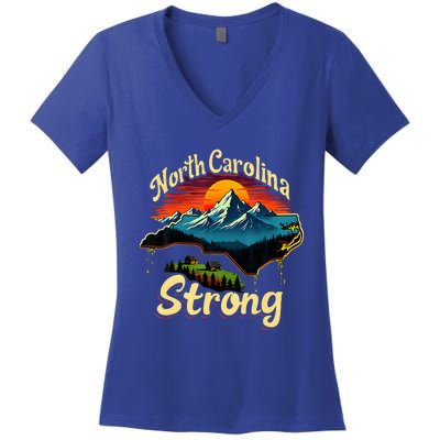 North Carolina Strong Strong Nc State Support Women's V-Neck T-Shirt