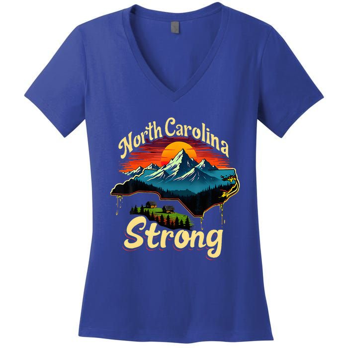 North Carolina Strong Strong Nc State Support Women's V-Neck T-Shirt