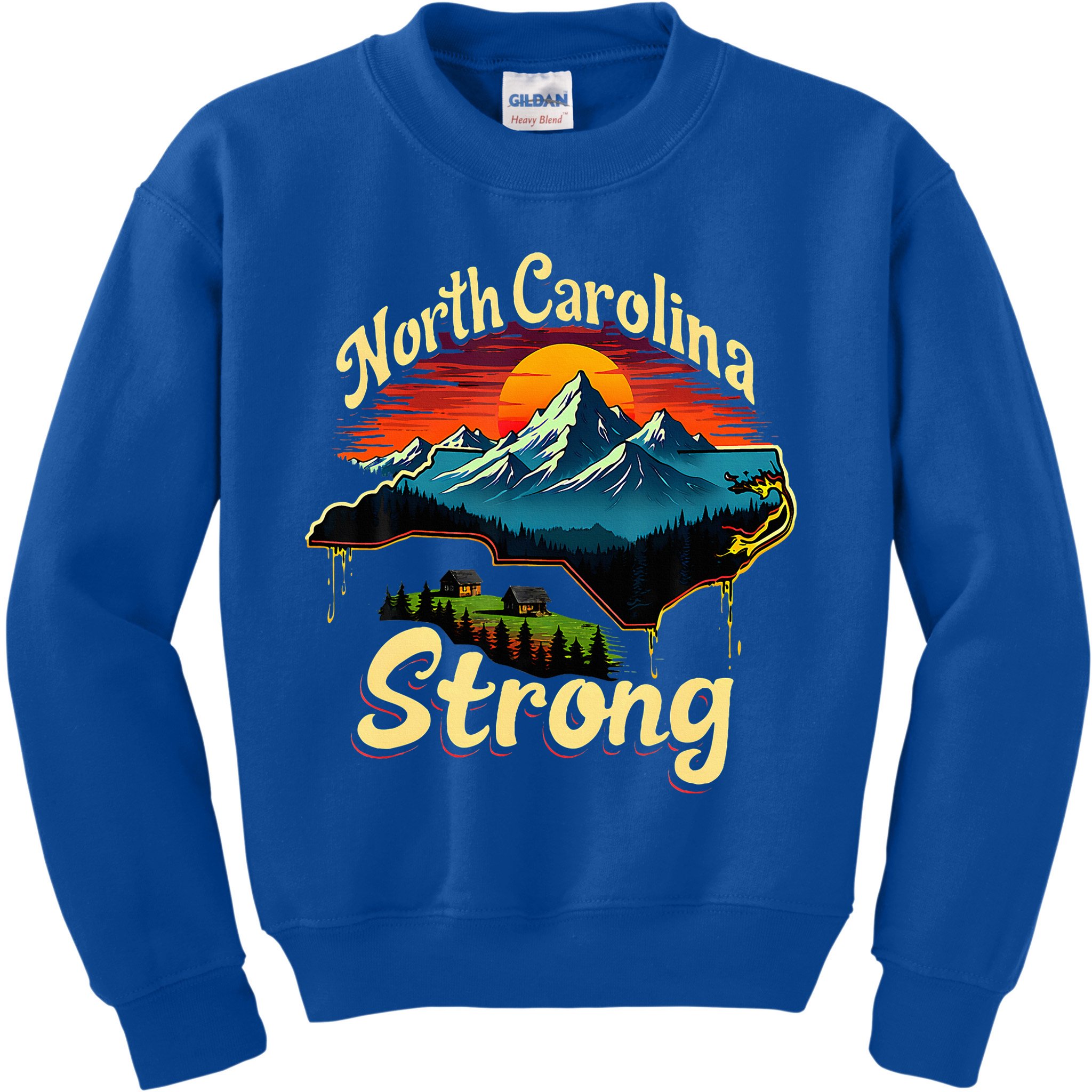 North Carolina Strong Strong Nc State Support Kids Sweatshirt