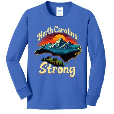 North Carolina Strong Strong Nc State Support Kids Long Sleeve Shirt