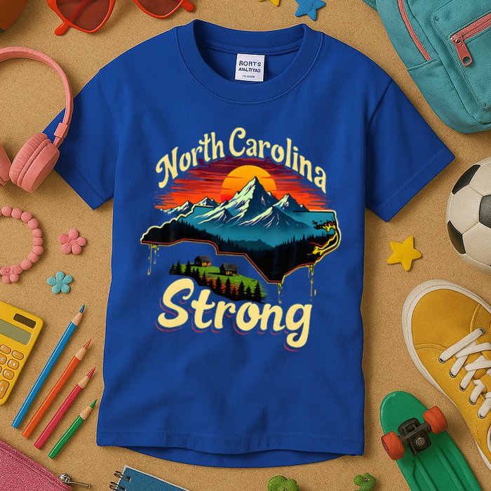 North Carolina Strong Strong Nc State Support Kids T-Shirt