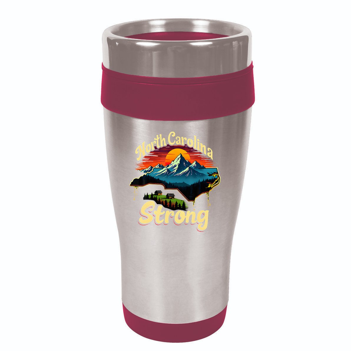 North Carolina Strong Strong Nc State Support 16oz Travel Tumbler