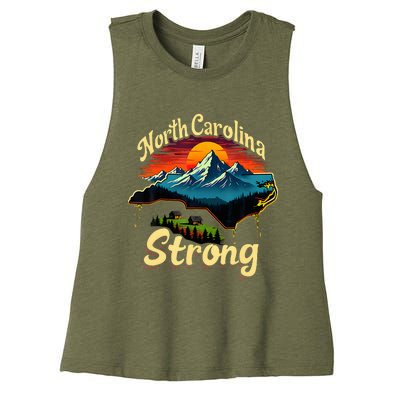 North Carolina Strong Strong Nc State Support Women's Racerback Cropped Tank