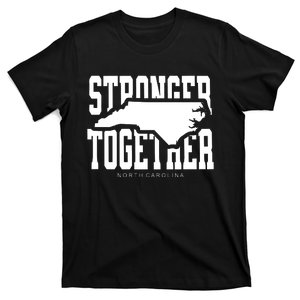 North Carolina Stronger Together Hurricane Helene Map T-Shirt