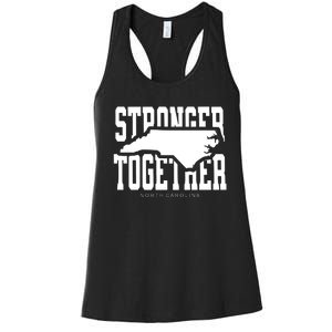 North Carolina Stronger Together Hurricane Helene Map Women's Racerback Tank