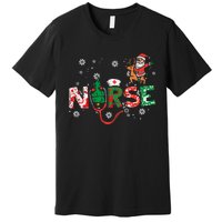 Nurse Christmas Santa Cute Xmas Winter Scrub Top Premium T-Shirt