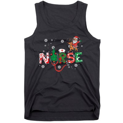 Nurse Christmas Santa Cute Xmas Winter Scrub Top Tank Top