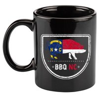 North Carolina State Flag Bbq Nc 11oz C Handle Ceramic Mug