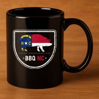 North Carolina State Flag Bbq Nc 11oz C Handle Ceramic Mug