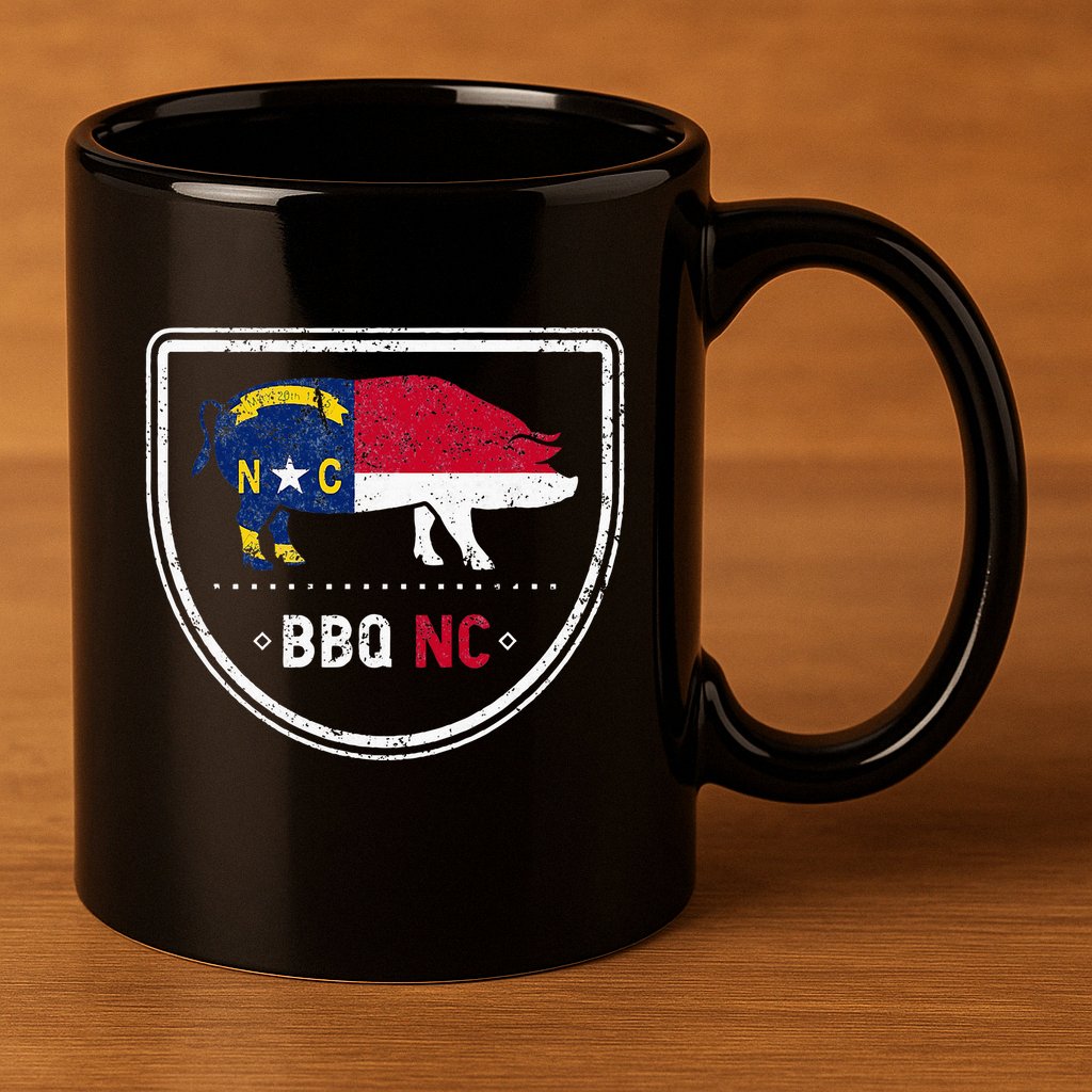 North Carolina State Flag Bbq Nc 11oz C Handle Ceramic Mug