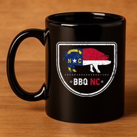 North Carolina State Flag Bbq Nc 11oz C Handle Ceramic Mug