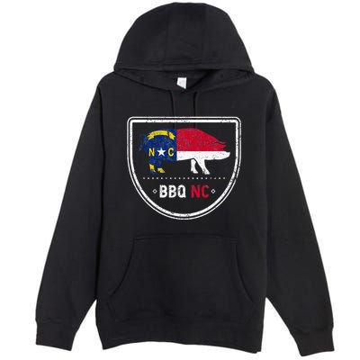 North Carolina State Flag Bbq Nc Premium Pullover Hoodie