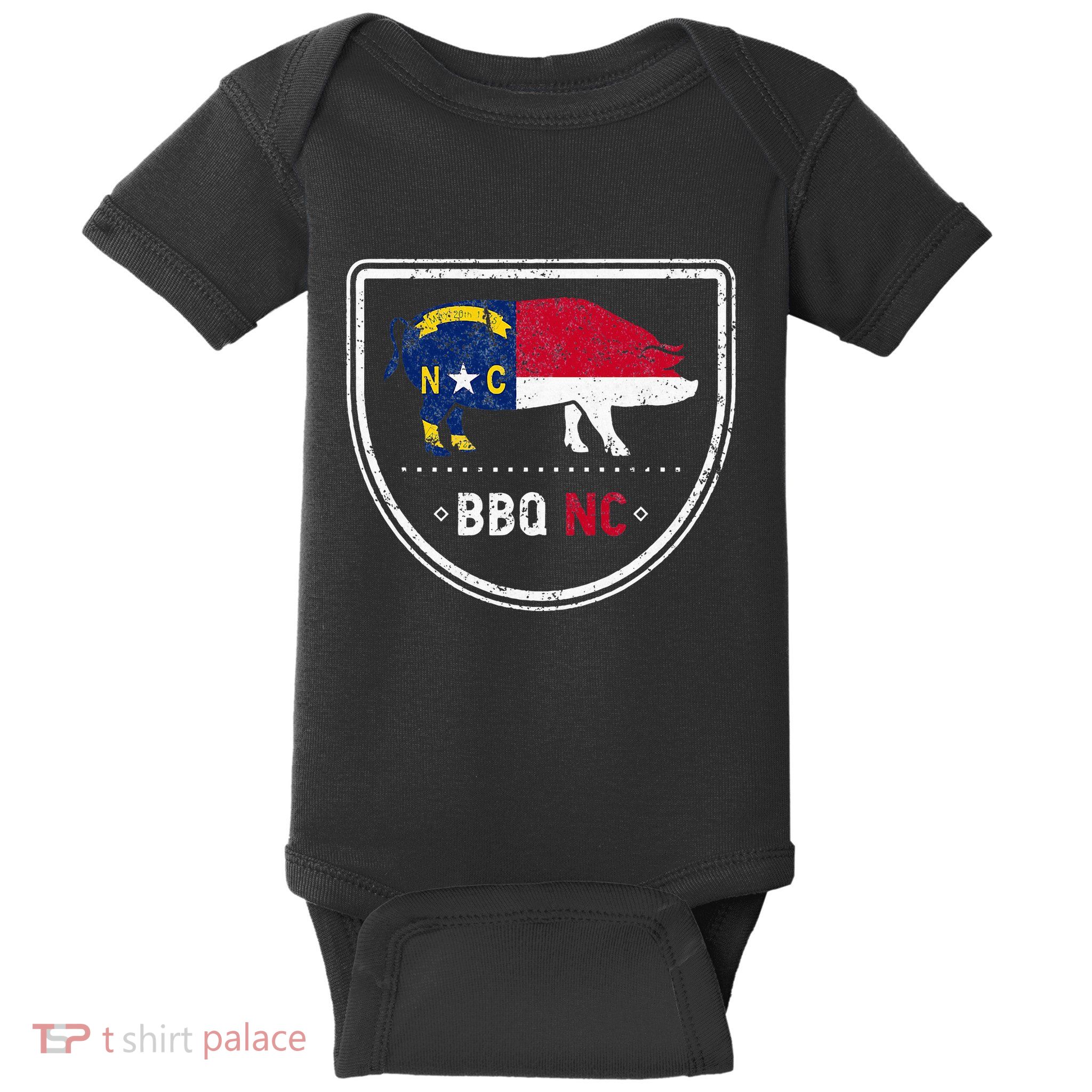 North Carolina State Flag Bbq Nc Baby Bodysuit