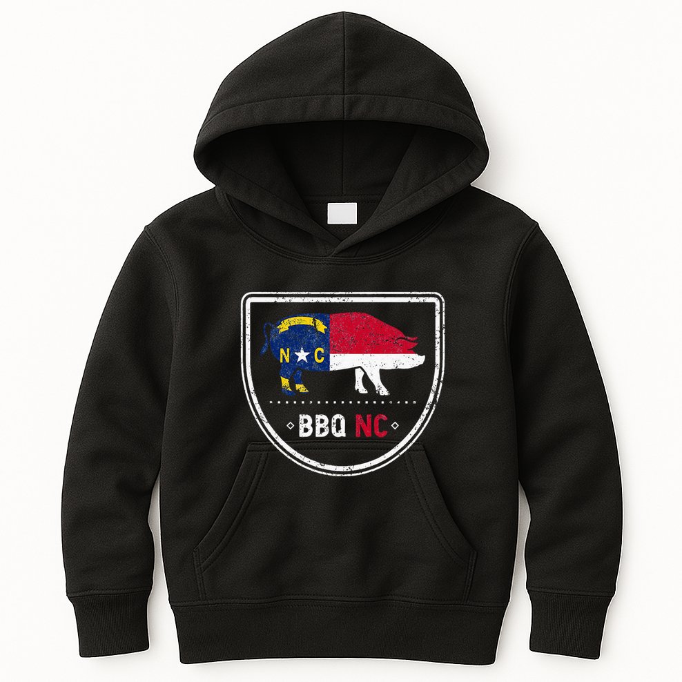 North Carolina State Flag Bbq Nc Kids Hoodie