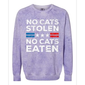 No Cats Stolen No Cats Eatin Trump 2024 Donald Trump Colorblast Crewneck Sweatshirt